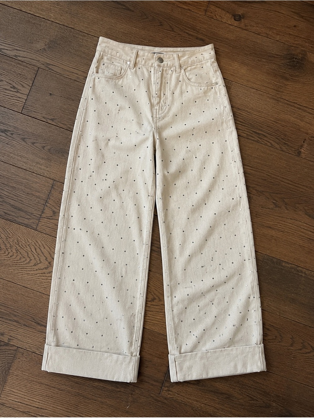 Anthropologie Pilcro Sparkle Relaxed Cuff Jeans Sz 30
